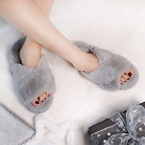 Cozy Memory Foam Slippers Soft Plush Furry Fluffy